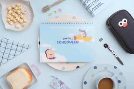 สมุดแพลนเนอร์ Ropamoda X Romane Monthly Planner สีฟ้า_6